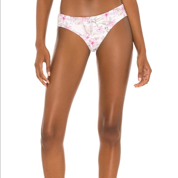 LoveShackFancy X Hurley Hawaiian Hibiscus Reversible Cheeky Hipster Swim Bottom - Picture 2 of 9